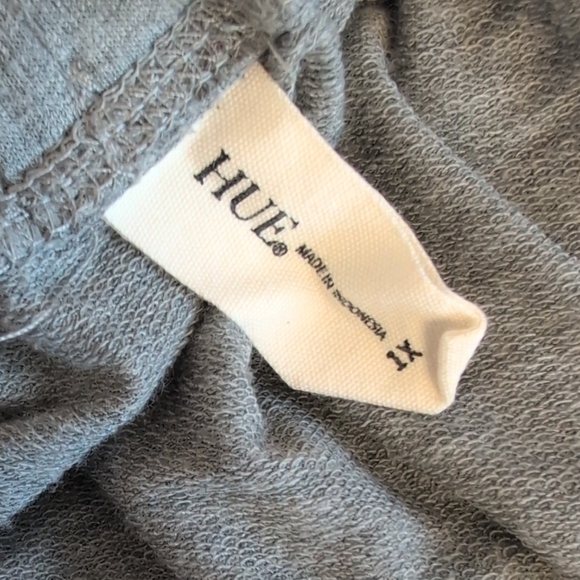 HUE Gray Lounge Pants Stretch Waist Joggers 1X W215 - Picture 8 of 9